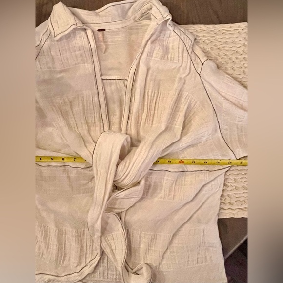 FREE PEOPLE GAUZE OVERSIZED - BLOUSE - Picture 8 of 10